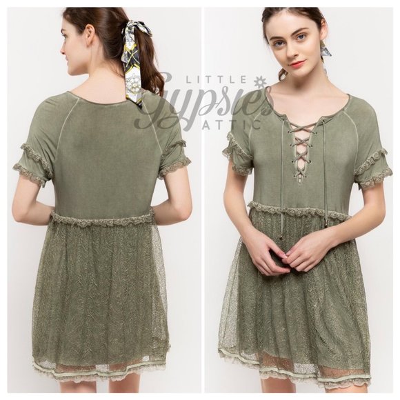 POL Sophia Little Green Dress - Picture 2 of 15
